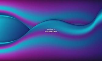 Abstract neon color wave background with light effect vector