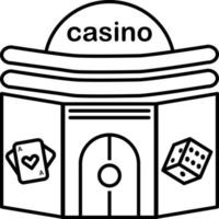 icono de línea para casino vector