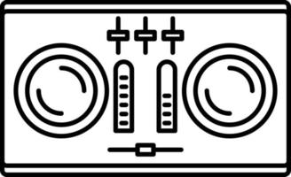 icono de línea para dj remote vector