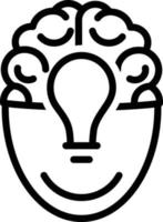 Line icon for brainstorming vector