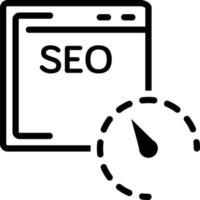 icono de línea para velocidad seo vector