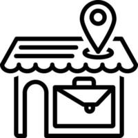 icono de línea para negocios locales vector