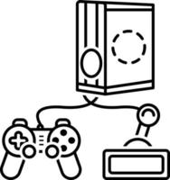 Line icon for games console vector