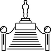 icono de línea para oscar vector