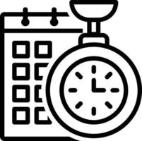 icono de línea para la planificación del tiempo vector