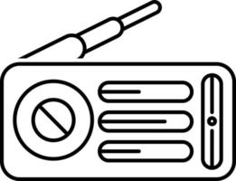 icono de línea para radio vector