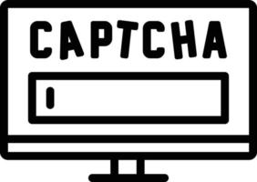 icono de línea para captcha vector