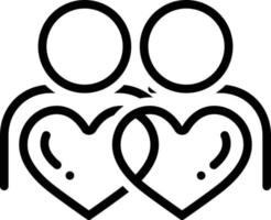 Line icon for belong vector