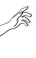 doodle hand holding something vector
