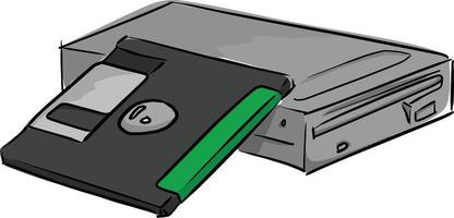 floppy data storage diskette and a drive vector