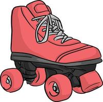Doodle de dibujo de ilustración de vector de patín de ruedas rosa