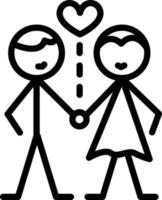 Line icon for relationship vector