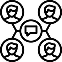 Line icon for interaction vector