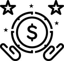 Line icon for value vector