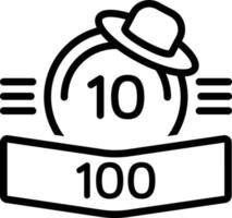 Line icon for points vector