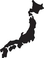 japan map silhouette - vector illustration sketch