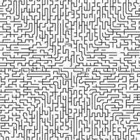 seamless maze game and Labyrinth with black lines vector