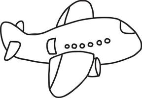 icono de avión - ilustración vectorial boceto dibujado a mano vector