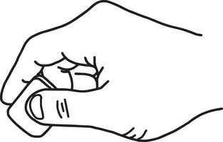 close up hand using rubber eraser - vector illustration