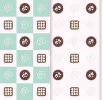 cute and sweet seamless pattern with cookies vector