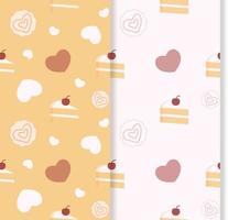 cute and sweet seamless pattern with cookies vector