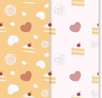 cute and sweet seamless pattern with cookies vector