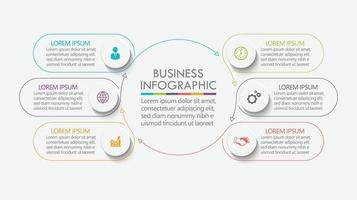 plantilla de infografía de círculo de negocios vector