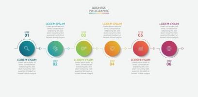 Business data visualization infographic template vector