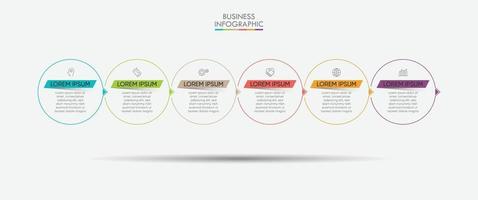 Business data visualization infographic template vector