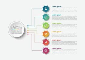 plantilla de infografía de visualización de datos comerciales vector