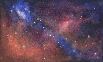 Abstract watercolor galaxy sky background. vector