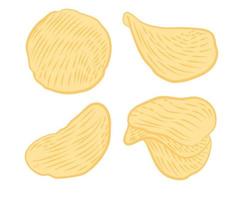 Set Illustration of Potato Chips vector