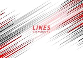 Abstract red, black and grey stripe lines diagonal background. vector