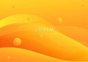 Abstract modern yellow and orange fluid shape background vector