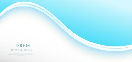 Abstract soft blue and orange curved and wave background. vector