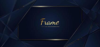 Abstract template dark blue geometric oblique on dark background. vector