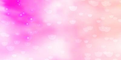 Light Pink vector template with neon stars.