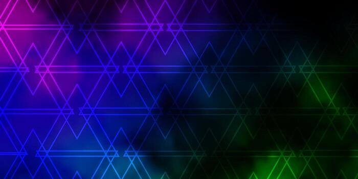 textura de vector multicolor oscuro con estilo triangular.