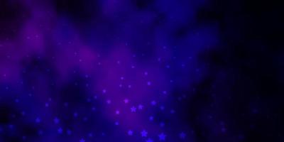 Dark Pink, Blue vector layout with bright stars.