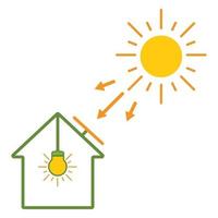 solar panel illustration design. eco friendly living illustration vector