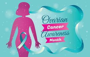 Ovarian Cancer Awareness Month Background Template vector