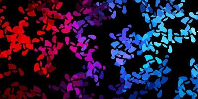 Dark blue, red vector pattern with abstract shapes.