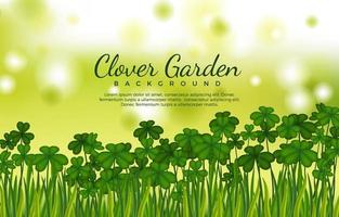 Scenery of Field of Clovers vector