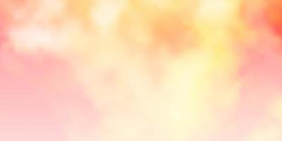 Light Pink, Yellow vector background with clouds.