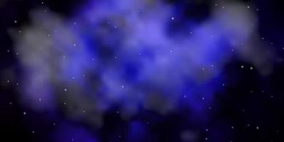 Dark Pink, Blue vector background with colorful stars.