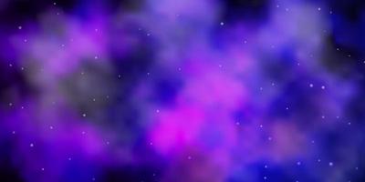 Dark Purple, Pink vector pattern with abstract stars.