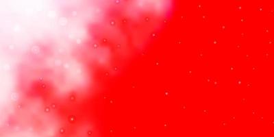 Light Red vector background with colorful stars.