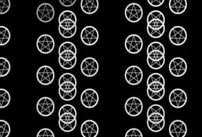 Dark Gray vector pattern with magic elements.