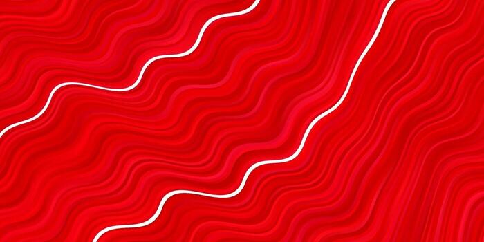 Light Red vector pattern with curved lines.