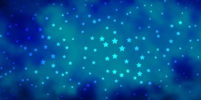 Dark BLUE vector pattern with abstract stars.